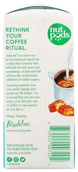 NUTPODS® UNSWEETENED CARAMEL COFFEE CREAMER, DAIRY-FREE, 11.2OZ