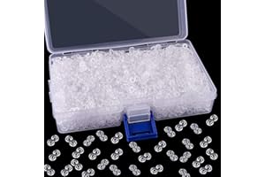 FEPITO 2000 Pcs Loom Rubber Bands S Clips Plastic Band Clips Connectors Refills Kit Clip for Loom Bracelets DIY Making, Clear