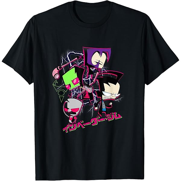 Amazon.com: Invader Zim Pastel Cyber Grid Japanese Retro Art T