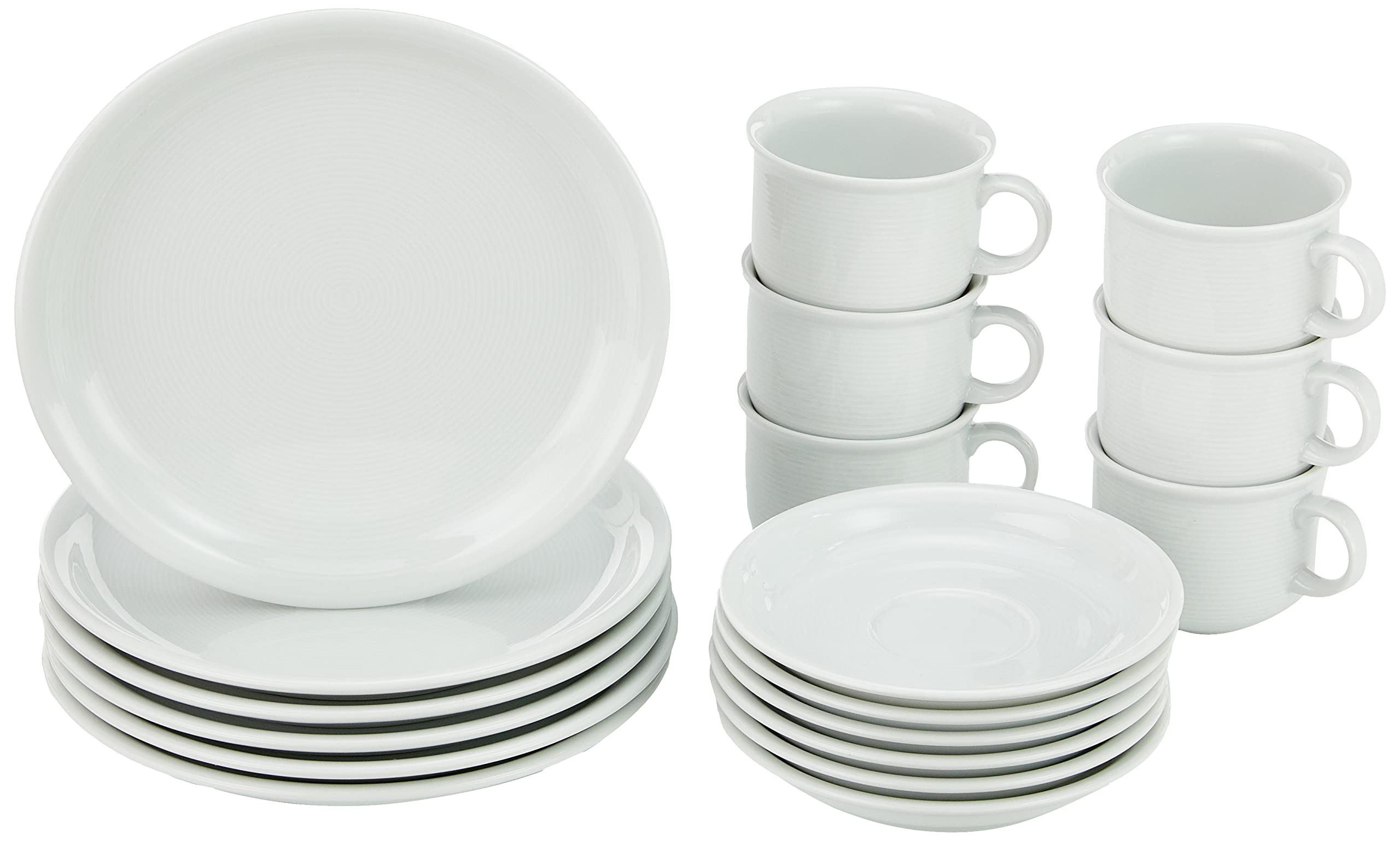Thomas Trend Coffee Tableware Set, Crockery, Porcelain, White, Dishwasher Safe, 18-pcs., 18735