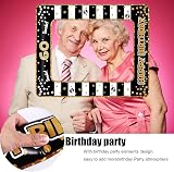 YAAVAAW 60th Birthday Inflatable Selfie Frame Black Gold Giant Photo Booth Frame view 5