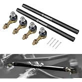 NICECNC Tie Rods and Tie Rod Ends, 7075 Billet Aluminum, Black | Compatible with Yamaha Raptor 700 2013, 2015-2023, Raptor 700 2006-2008, 2014, Raptor 700R 2009-2013, 2015-2023