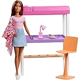 Barbie Doll & Furniture Set, Loft Bed with Transforming Bunk Beds