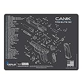 EDOG TP 9 Elite SC Gun Cleaning Mat - Schematic (Exploded View) Diagram Compatible with Canik TP9 Elite SC Pistol 3 mm Padded