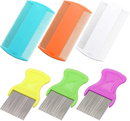 6 Pezzi Pettinino Pidocchi Pettine Rimozione Pidocchi Mwoot Denti Bifacciali Per Governare E Rimuovere Forfora Fiocchi O Pidocchi Amazon It Bellezza
