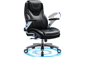 VIZYSXLCORP Big and Tall Office Chair with 5D Adjustable Arms, 600lbs Fabric and PU Leather Ergonomic Executive Office Chair with Adjustable Lumbar Support, Heavy Duty Managerial Chair