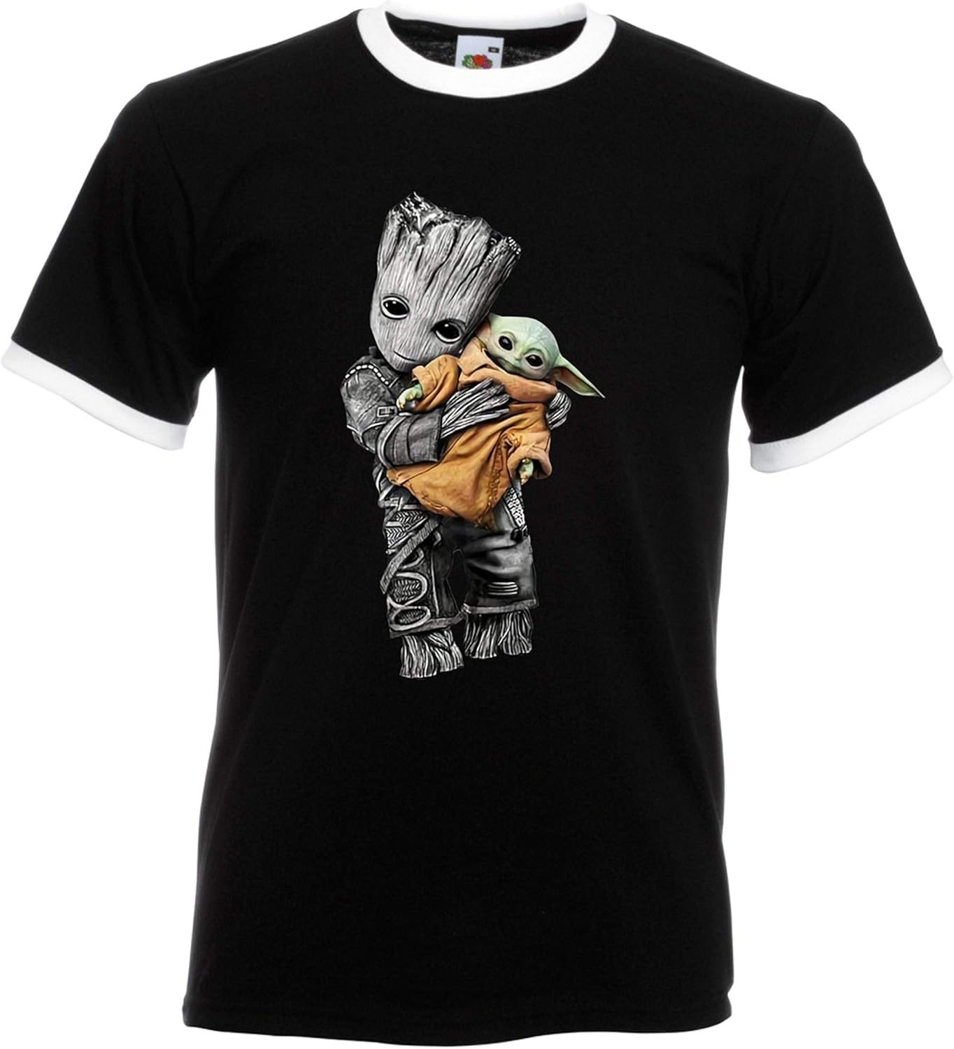 Baby Yoda Baby Groot Ringer TShirt, Avengers Hero Star Wars Birthday