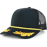 Trendy Apparel Shop 5 Panel Foam Sponge Front Mesh Back Cap with Bay Leaf and Rope