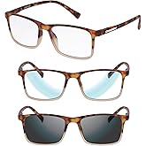 Croakies Jasper Photochromic Progressive Eyewear | UV400 Sunglass for Outdoor | Bluelight Eyeglass for HEV Devices | Bundle