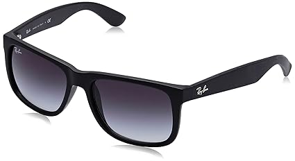 Ray-Ban 0RB4165 Justin Classic Sonnenbrille Large (Herstellergröße: 55), Schwarz (601/8G)