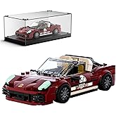 Mould King Speed Champions Porsche 911 Targa Model Car Building Kit with Display Case, 27060 Sports Car Building Blocks, Car