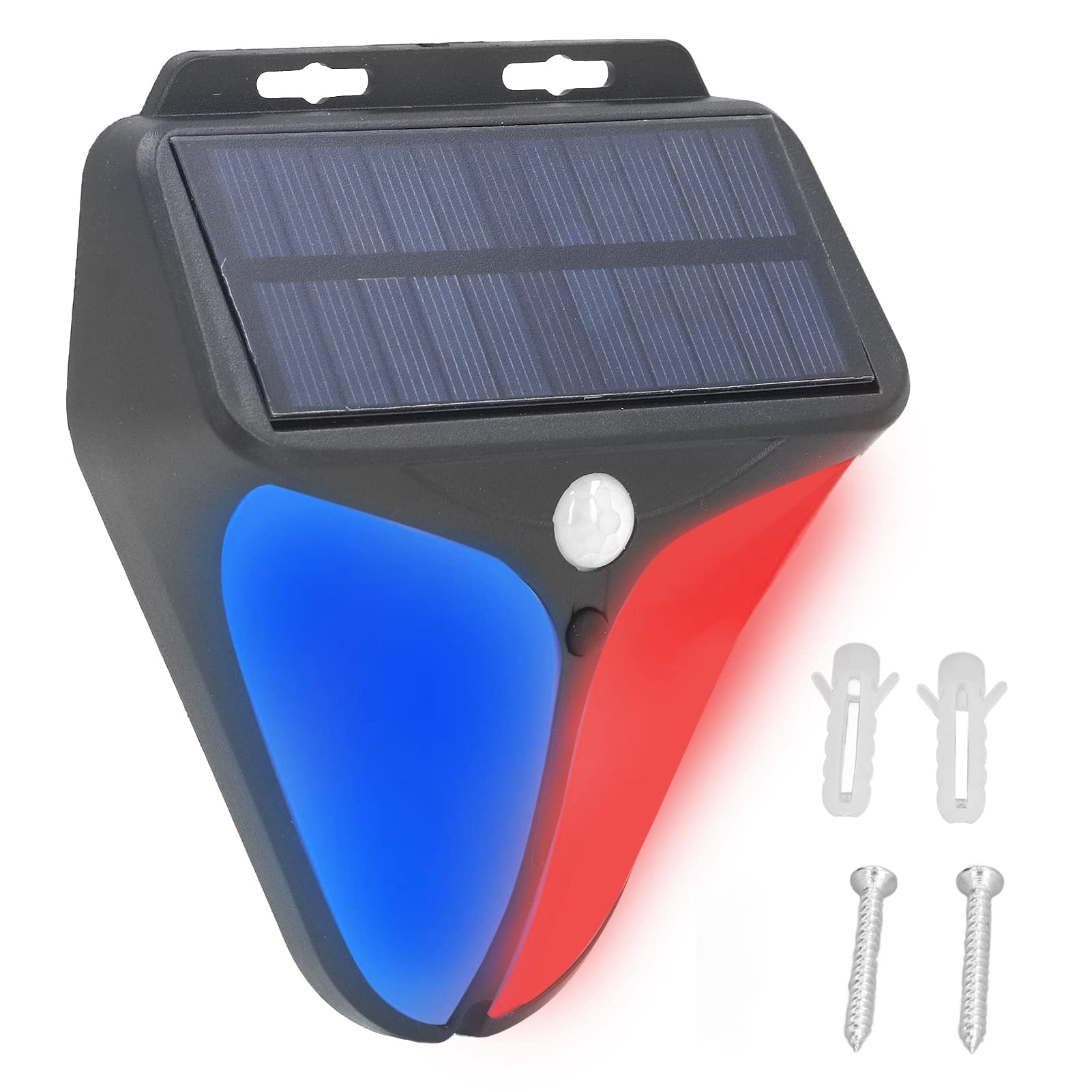 EVTSCAN Solar Strobe Warning Light,with 24 Hour Working Mode or Night Working Mode,Flash Warning Strobe Security Alarm System,for Fence Pasture Home Farm Barn Villa Yard