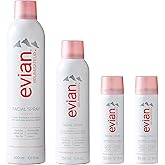 Evian Facial Spray 24/7 Kit - Hydrating Mineral Water Mist for Face & Skin - Refreshes Makeup, Sets, & Tones - Travel-Friendly Sizes for Daily Moisture Boost