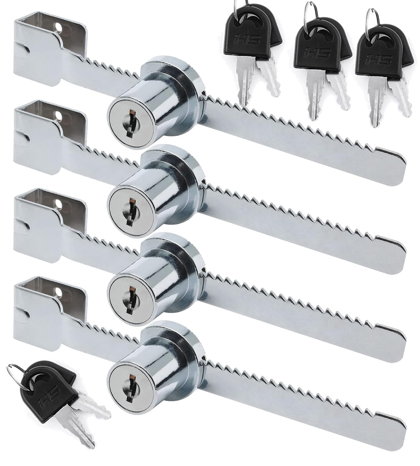 ZiYuya 4pcs Reptile Vivarium Look with Key Different Terrarium Showcase Lock Display Cabinet Lock Sliding Glass Door Lock Ratchet Lock