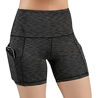 ODODOS High Waist Out Pocket Yoga Short Tummy Control Workout Running Athletic Non See-Through Yoga Shorts