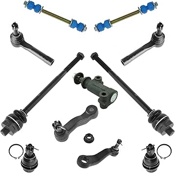 amazon com tie rod end pitman idler arm ball joint sway link 11 piece suspension kit set automotive tie rod end pitman idler arm ball joint sway link 11 piece suspension kit set