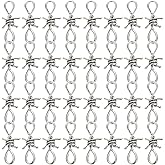 30Pcs Alloy Barbed Wire Chain Necklace Thorn Pendant DIY Hand Chain Charms DIY Bracelet Necklace with Jump Rings Lobster Clasps Jewelry Making Accessories 4. 5X2cm