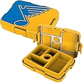 FOCO NHL Unisex-Adult Officially Licensed 2-Tone Big Logo Team Color Hockey Leak Proof 5 Compartment Bento Lunch Box - St. Louis Blues