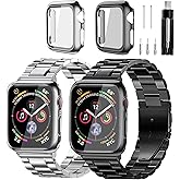REASDEN Stainless Steel Band and Case Compatible With Apple Watch Iwatch Ultra Series 11 10 9 8 7 6 5 4 3 2 1 SE 49mm 45mm 46mm 44mm 42mm 41mm 40mm 38mm,Men Women Classic Classy Metal Business