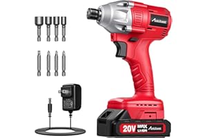 AVID POWER Impact Driver Kit, 250N.m. 20V Brushless Impact Driver Set, 2 Variable Speeds, 1/4 Cordless Impact Driver with Brake Stop Function, 4Pcs Sockets & 4Pcs Driver Bits