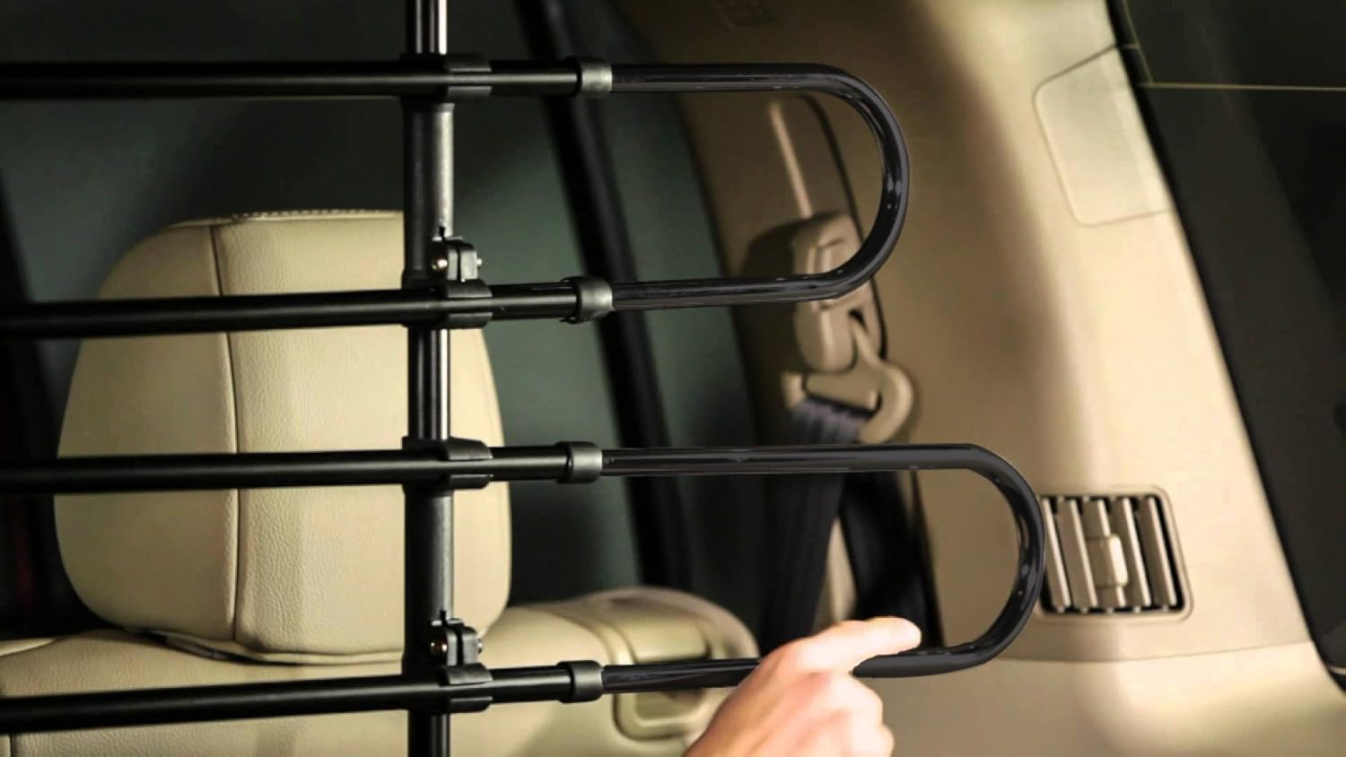 Zone Tech Universal Fit-Adjustable Sturdy-Heavy Duty- Portable -Sleek Shiny Black- Travel - Pet Safety Barrier : Automotive Pet Barriers : Pet Supplies