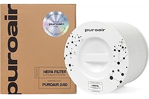 PuroAir 240 Replacement Filter - HEPA Filters up to 99.9% of Smoke, Pollen, Dust and Common Household Pollutants - HEPA Air F