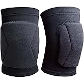 XXL Knee Pads for Volleyball Women & Men, Dance Kneepads for Football Basketball, Soft Padded Knee Sleeve for Skating Wrestling Skateboarding, Elastic & Protective Knee pad for Adult Sports, Black 2XL