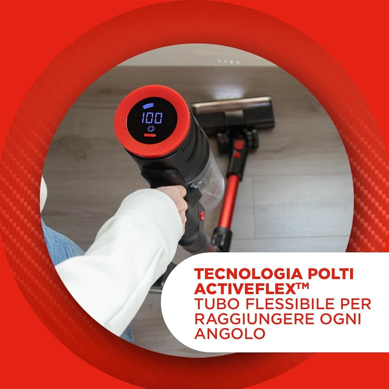 Forzaspira ActiveFlex SR350, Scopa Elettrica Ricaricabile Senza Fili