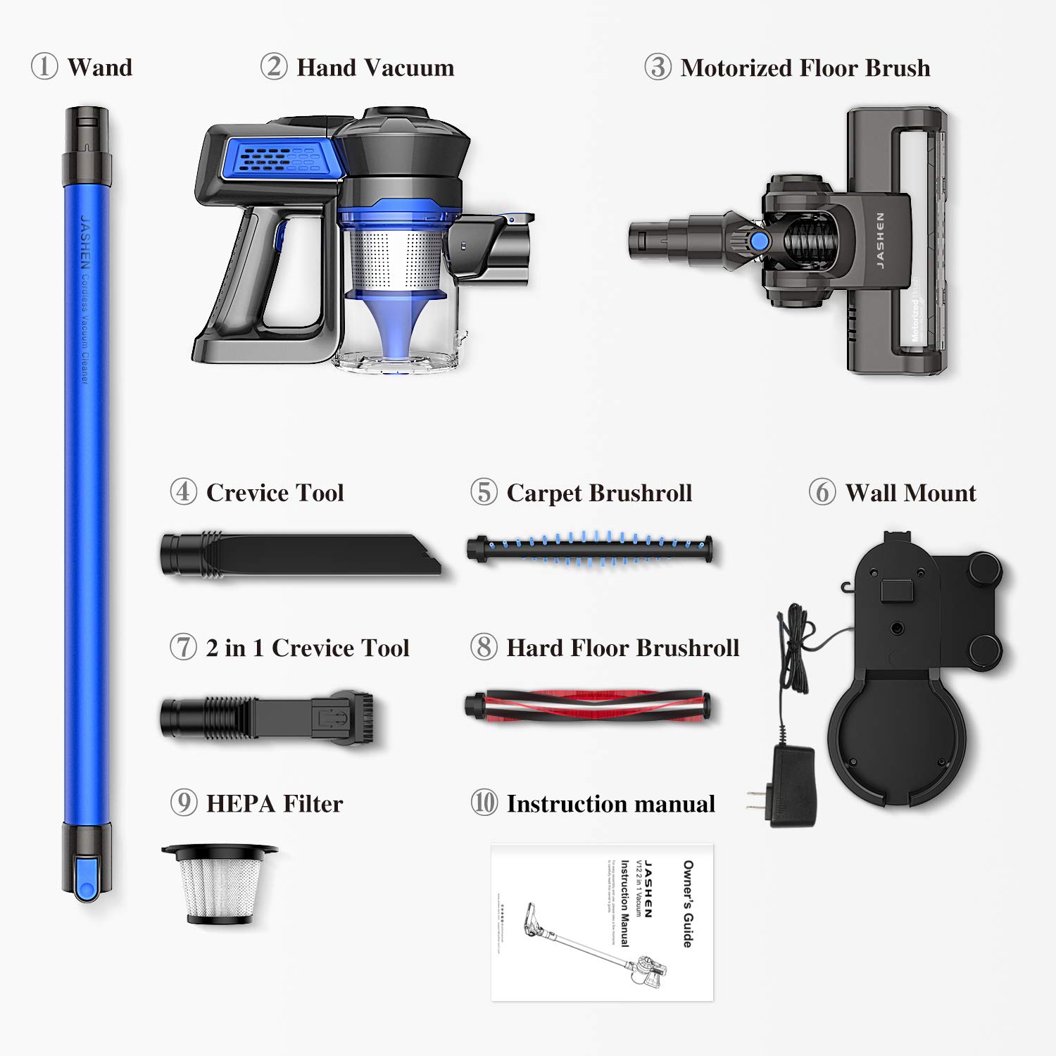 Aspirateur à Main, Puissant Aspirateur à Main Sans Fil 9KPA