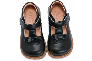 DADAWEN Girl's T-Strap School Uniform Dress Shoe Mary Jane Princess Flat
