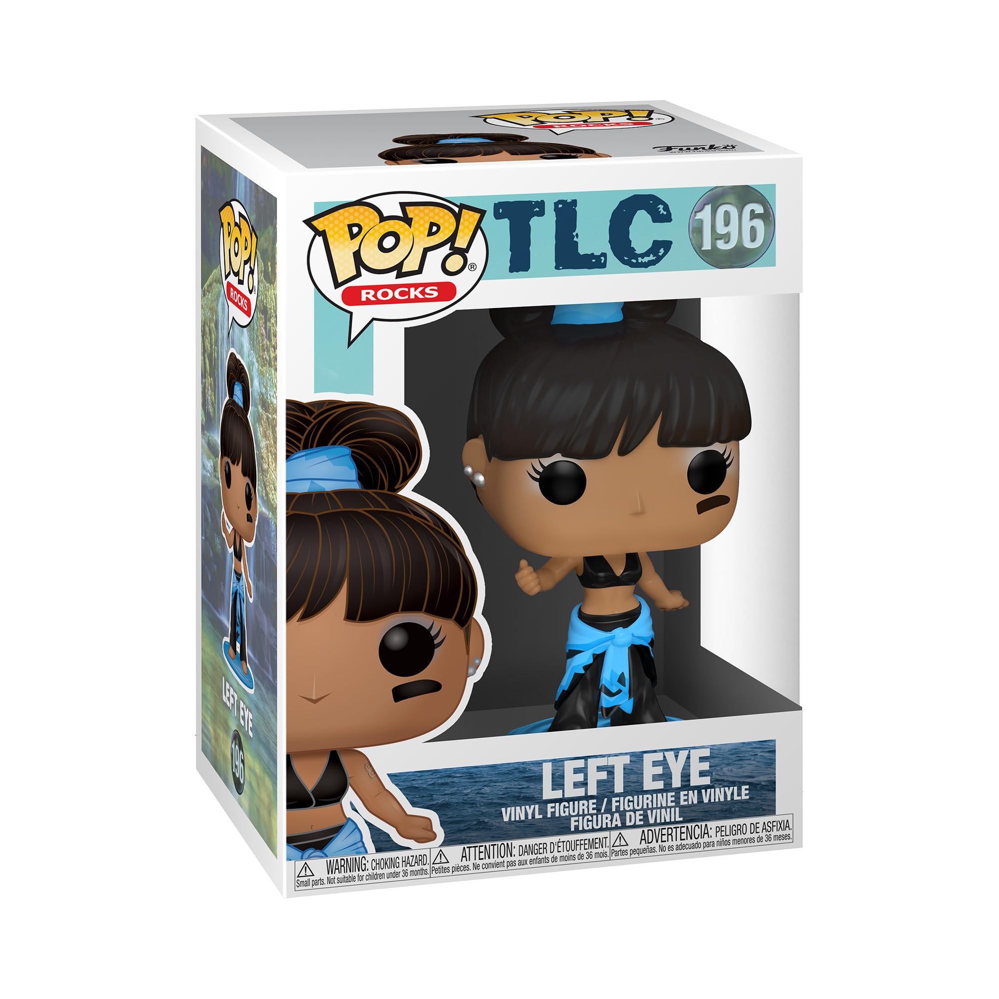 Funko Pop! Rocks: TLC-Left Eye - Lisa Left Eye Lopes - 1/6 Odds for Rare Chase Variant - Collectable Vinyl Figure - Gift Idea - Official Merchandise - Toys for Kids & Adults - Music Fans