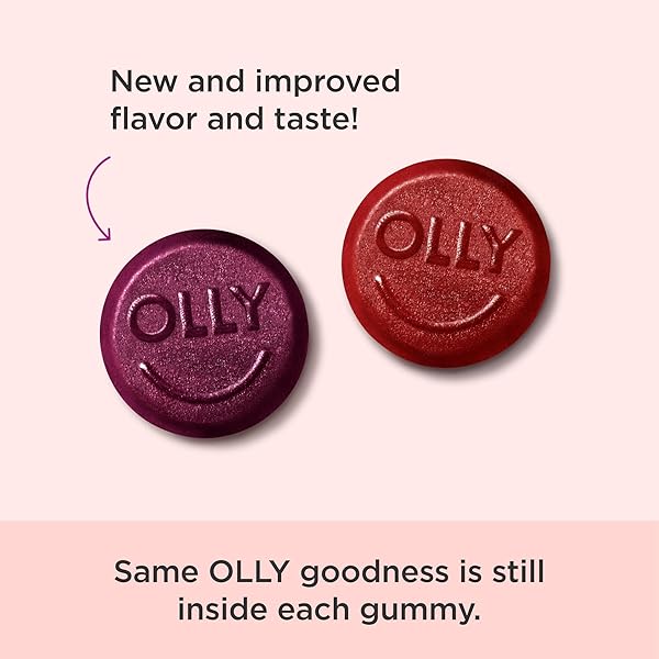 OLLY MEN’S MULTIVITAMIN GUMMY, VITAMINS A, C, D, E, B, ZINC, BLACKBERRY FLAVOR, 45 DAY SUPPLY – 90 COUNT