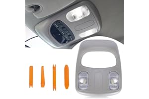 ONYUOKU Upgrade Overhead Console Dome Map Reading Light Lamp For 2002-2010 Dodge Ram 1500 2500 3500 4500 5500 Replaces 1DK78BD1AA, with Dome Light Lens Cover