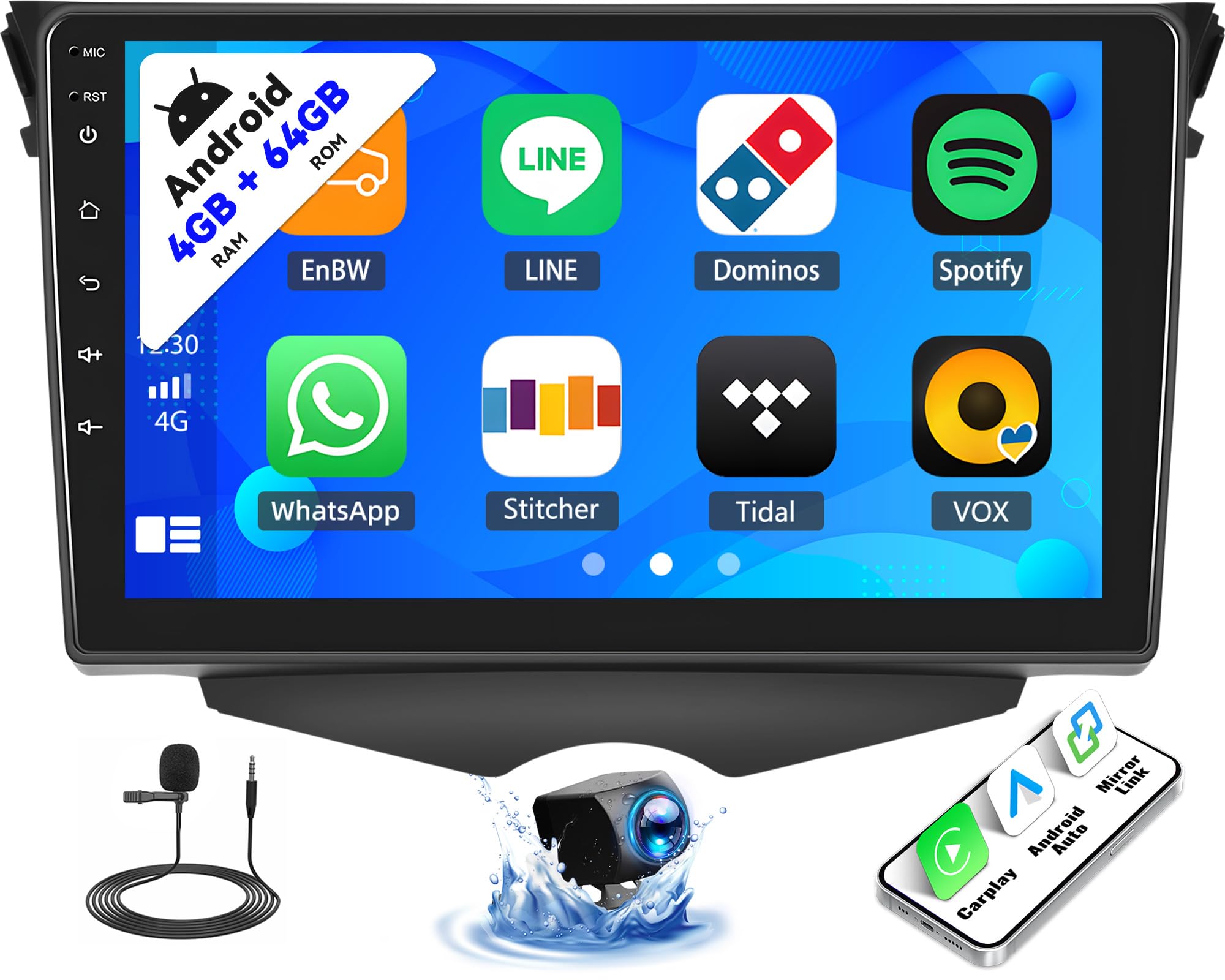 Photo 1 of ****scratched screen***
SIXTOP [4+64G] Android Car Stereo for Hyundai Veloster 2011-2017 with Carplay Android Auto Mirror Link 9 inch Touch Screen 1280*720 Bluetooth 5.0 FM/RDS DSP 32EQ WiFi GPS Change Desktop Theme AI Voice