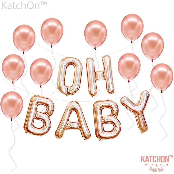 oh baby cursive balloon