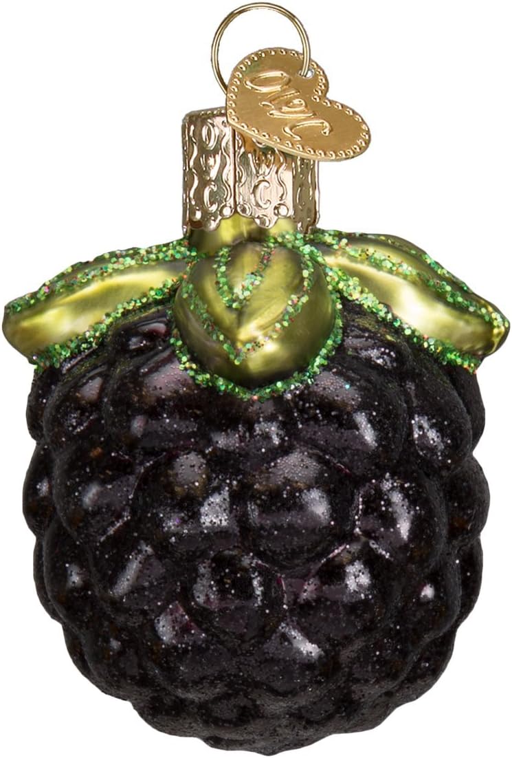 Ornaments - Old World Christmas Fruit Selection Glass Blown Ornaments for Christmas Tree BlackBerry