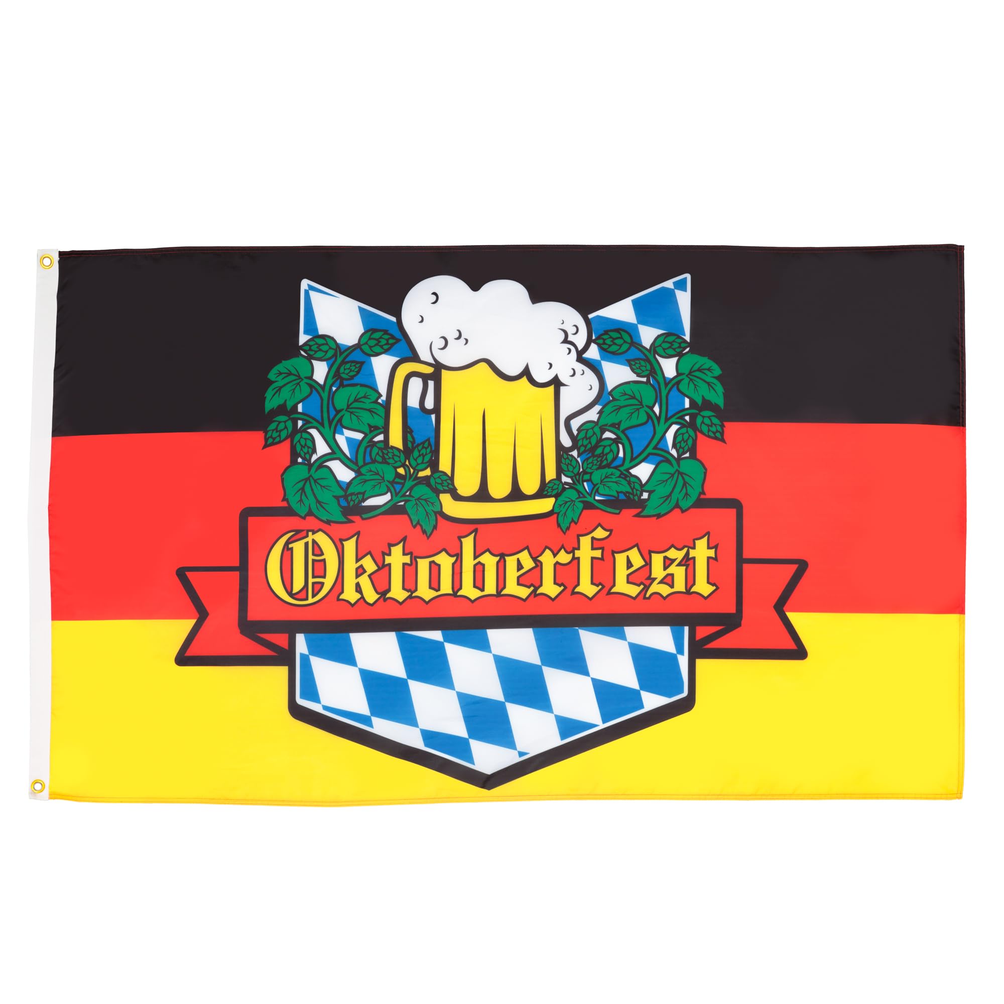 AZ FLAG - Oktoberfest Flag - 2x3 Ft - 100D Polyester German Beer Party Banner with Two Metal Grommets - Fade Resistant - Vivid Colors - 2' x 3' Feet - 90x60 Cm