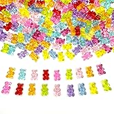300pcs Bear Acrylic Beads, Mixed Color Clear Spacer Beads for Bracelet Necklace Earring Jewelry Making (Bear)