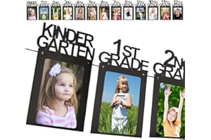 Feiyisuosi Graduation Party Decorations 2024 Graduation Photo Banner for Class of 2024 Decorations 8x10 K-12 Picture Banner Paper Photo Frame for High School Graduation Party Decorations TD129