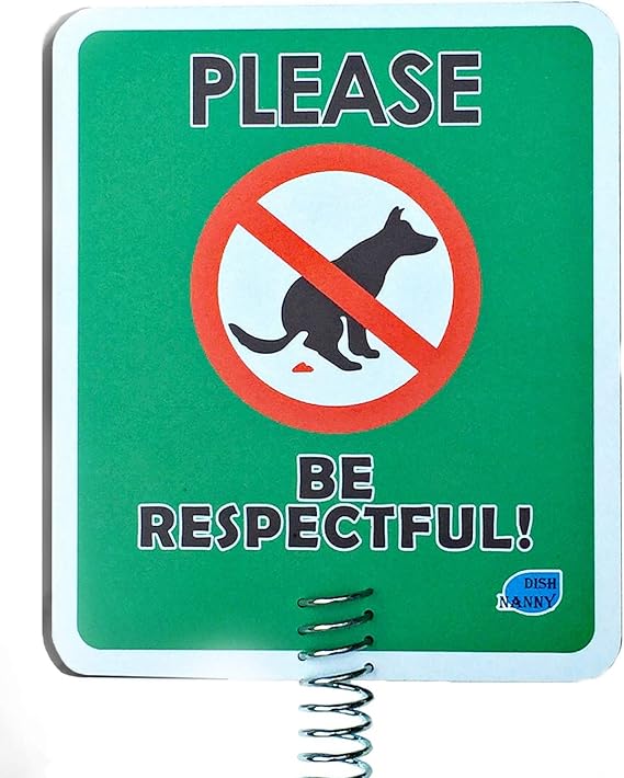 Premium Dog Poop Signs for Yard Stops Dogs from