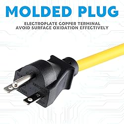 Tellegloww 15ft NEMA 6-15 Extension Cord 6-15P Male