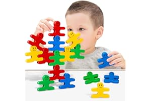 GIFT4KIDS Montessori Toys for 2 3 4 Year Old Boys Girls Gifts, 16pcs Wooden Building Blocks for Toddlers 1-3 Year Old, Stacking Blocks Sensory Toys for Kids Birthday Gifts Presents Age 2-4