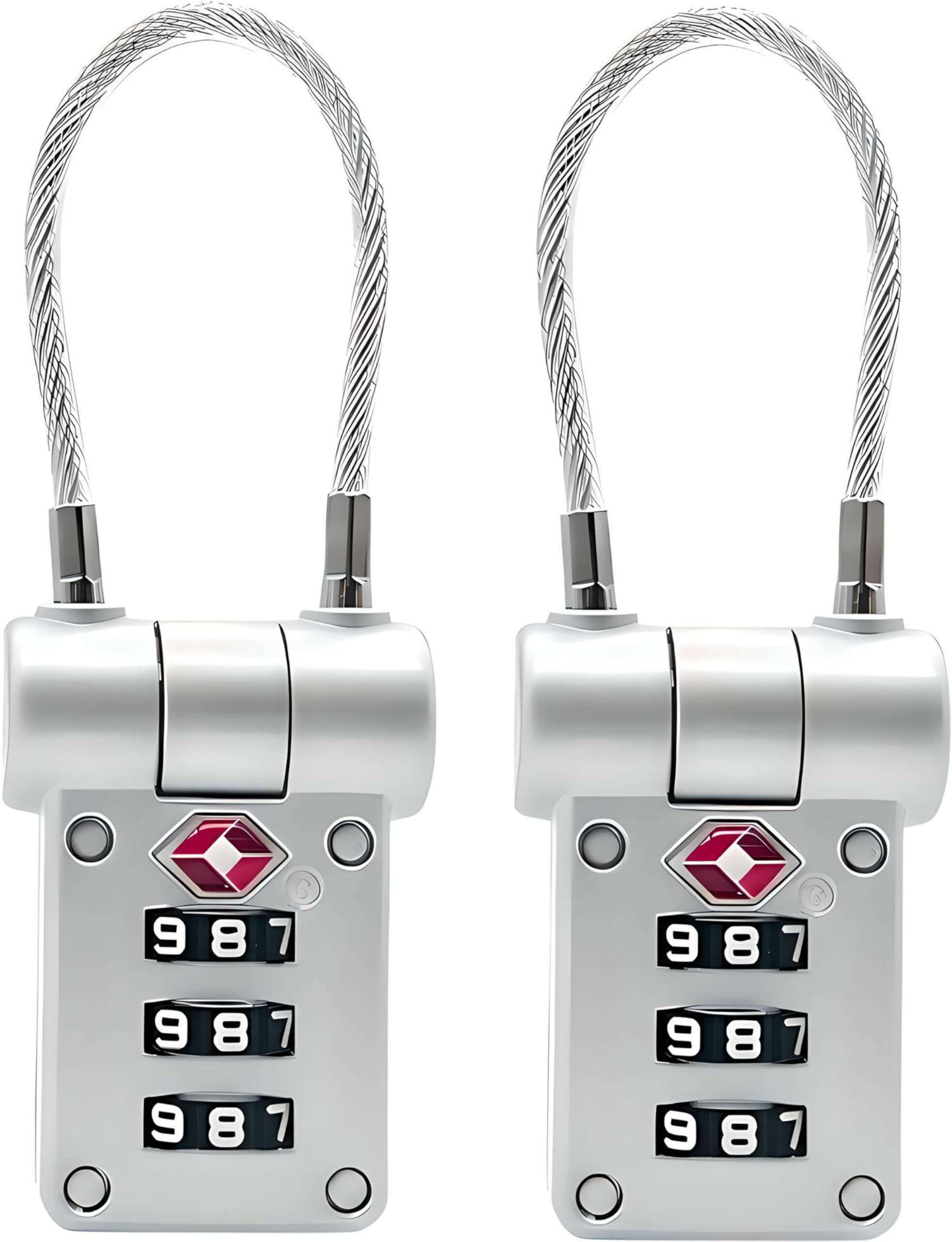 Betron TSA Approved Luggage Locks 2 Pack, 3 Digit Combination Padlock for Suitcases, Travel and Gym Lockers