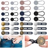 28 Pcs Button Extenders for Jeans, Waist Extender for Jeans, Pants | Button Extender for Women &amp; Men, No Sewing Waistband Extenders 1&ndash;1.8 Inches, Women's Accessories