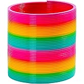 Jumbo Rainbow Coil Magic Spring Toy - Giant Classic Novelty Plastic Spring Toy - Great Gift for Boys and Girls Birthday Hallo