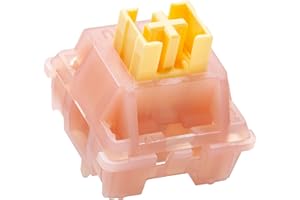 KPREPUBLIC Outemu Silent Peach V3 Linear Switch and Silent Lemon Tactile Lime for Mechanical Keyboard - POM PA66 Factory Lubed (OTM V3 No LiGuide x110)