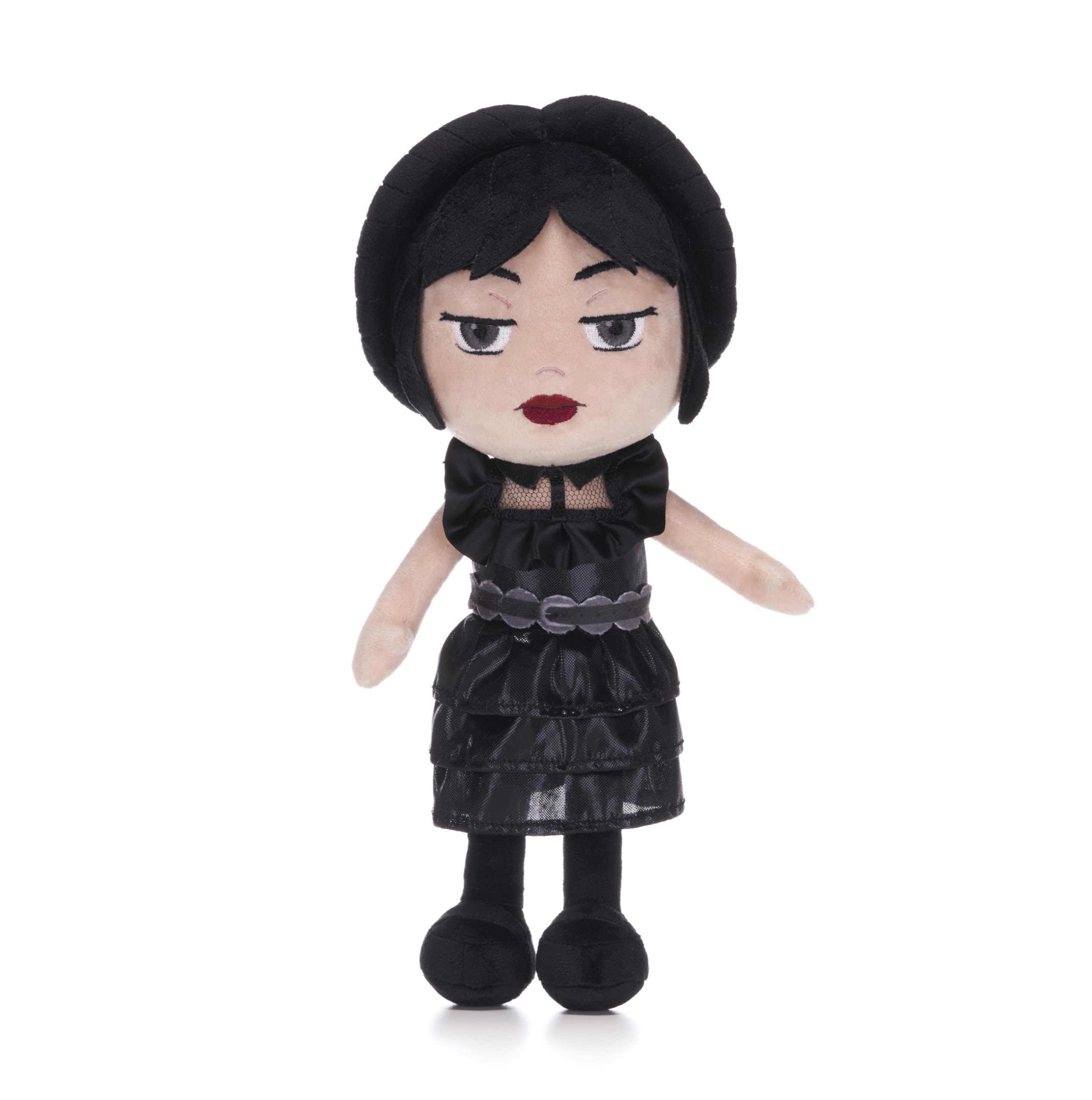 Wednesday 12.5" (32cm) Wednesday Addams in Black Prom Dress Doll Plush Soft Toy