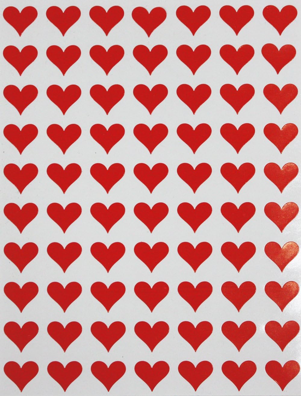 Royal Green Heart Label Red Sticker 1.3cm (13mm) 1/2" Heart Stickers for envelopes Invitation Seals, Gift Packaging