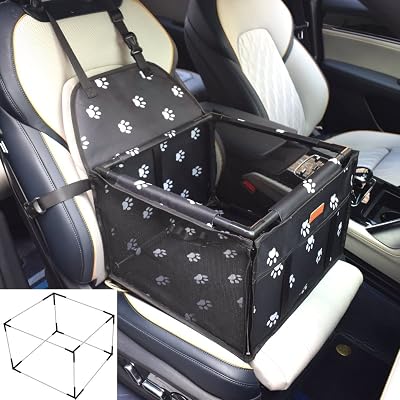 GoBuyer Waterproof Pet Car Seat Booster Carrier Box 40x40cm Black