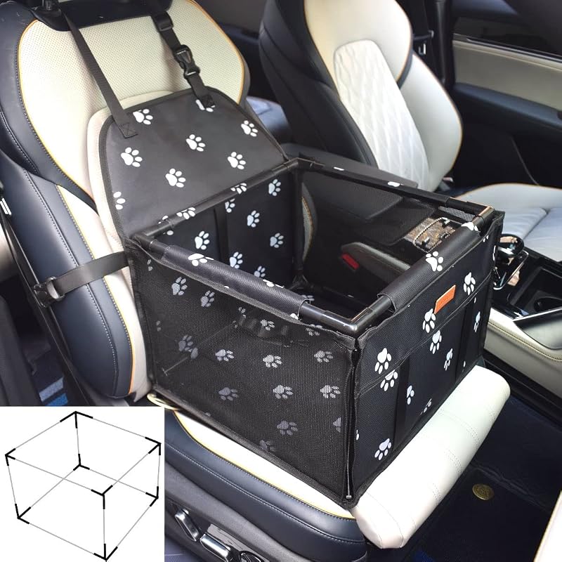 GoBuyer Waterproof Pet Car Seat Booster Carrier Box 40x40cm Black